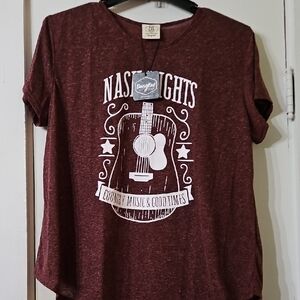 Nash Nights Burgundy Short Sleeve Tee